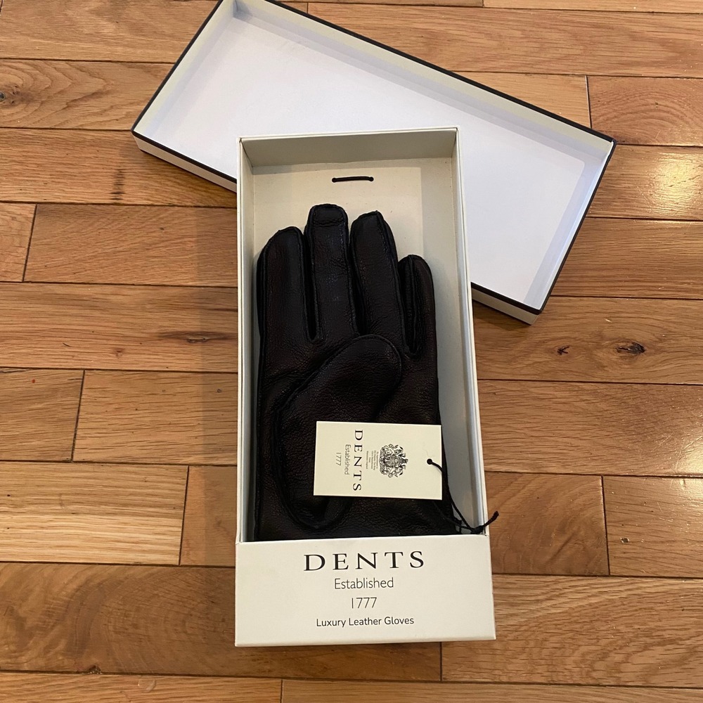 DENTS‎ Lined Butter Soft Sheep Leather Luxury Driving Gloves NWT Medium brown